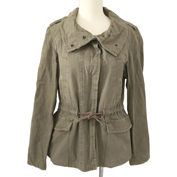 Y2K GAP Womens Army Jacket XS Chore Utility Military Barn Khaki Grunge Field - Picture 10 of 16